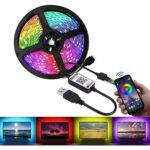 شريط إضاءة  5 متر – ألوان متغيرة، مزامنة مع الموسيقى، تحكم بالبلوتوث، مقاوم للماء