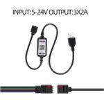 ⁦شريط إضاءة  5 متر – ألوان متغيرة، مزامنة مع الموسيقى، تحكم بالبلوتوث، مقاوم للماء⁩ - الصورة ⁦4⁩