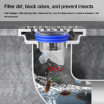 ⁦غطاء مضاد للروائح والحشرات – فلتر مصرف عالمي بقطر 33–45 مم⁩ - الصورة ⁦3⁩