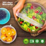 ⁦أغطية سيليكون مرنة قابلة لإعادة الاستخدام لحفظ الطعام – طقم 6 قطع⁩ - الصورة ⁦2⁩