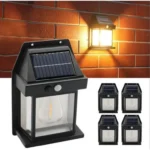 Applique Murale Solaire LED Vintage avec Détecteur de Mouvement