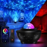Projecteur d’Étoiles LED avec Haut-Parleur Bluetooth, Télécommande et Effets Lumineux – Veilleuse Ciel Étoilé