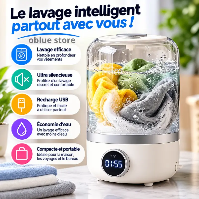 Mini Machine à Laver Portable pour Vêtements Délicats Mini machine à laver portable pour petits vêtements
