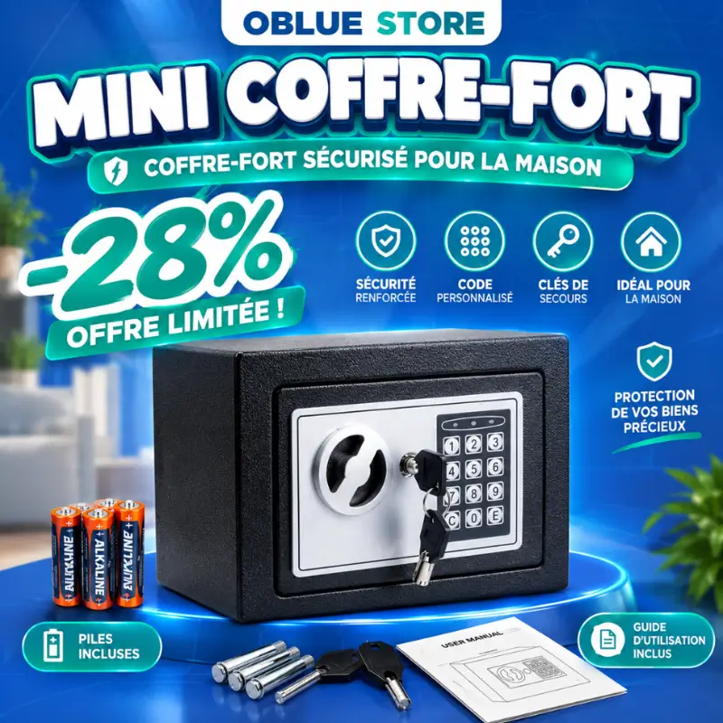 Coffre-Fort Électronique avec Code PIN Coffre-fort électronique avec code PIN au design moderne